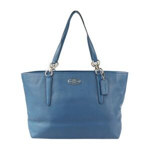 COACH Chicago Ellis Tote Bag 33961 Pebbled
Leather Teal Silver Hardware